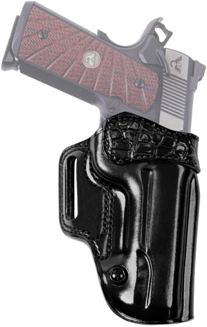 Galco Avenger Premium Steerhide OWB Belt Holster w/ Alligator Trim Colt 1911/ Dan Wesson 1911/ Kimber 1911 Black Alligator Exotics Only Right