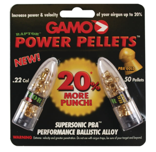 Gamo .22 Caliber PBA Raptor Lead Free Pellets 50 Box