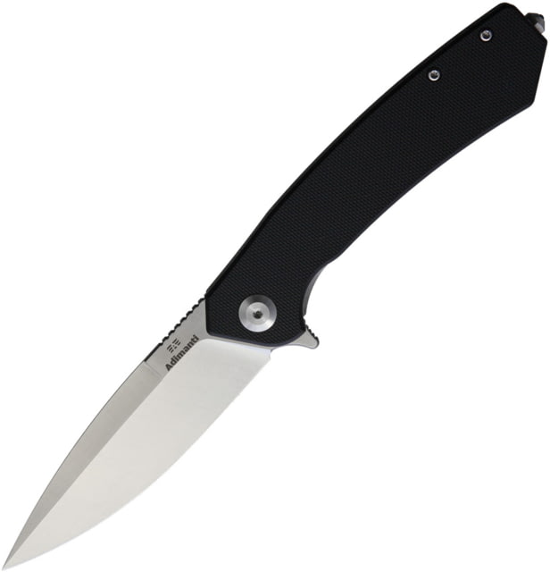 Ganzo Knives Adimanti Framelock Black Folding Knife 3.38" satin finish D2 tool steel blade Black G10 handle with stainless back handle - Ganzo Knives