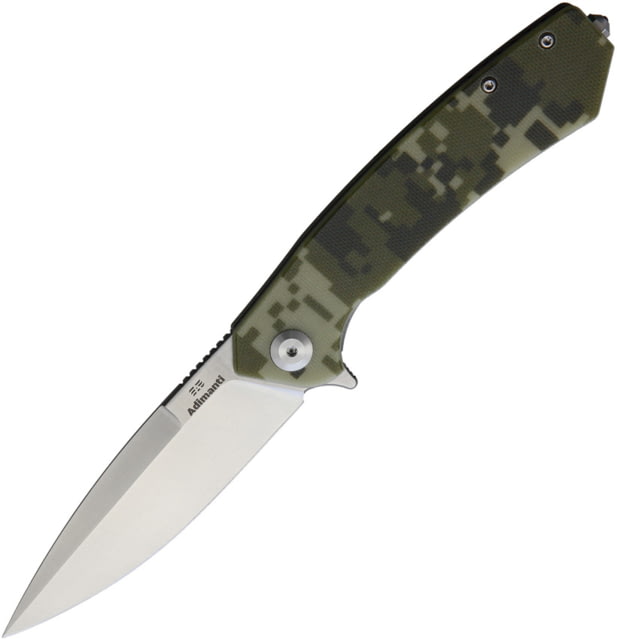 Ganzo Knives Adimanti Framelock Camo Folding Knife 3.38" satin finish D2 tool steel blade Camo G10 handle - Ganzo Knives