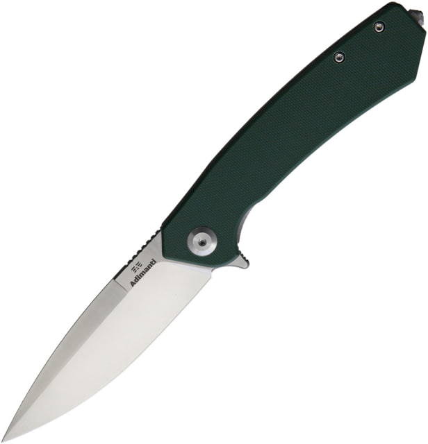 Ganzo Knives Adimanti Framelock Green Folding Knife 3.38" satin finish D2 tool steel blade Green G10 handle with stainless back handle - Ganzo Knives