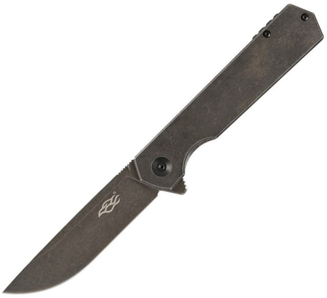 Ganzo Knives Firebird Framelock Black SW Folding Knife 3.5" black stonewash finish D2 tool steel blade Black stonewash finish stainless handle - Ganzo Knives