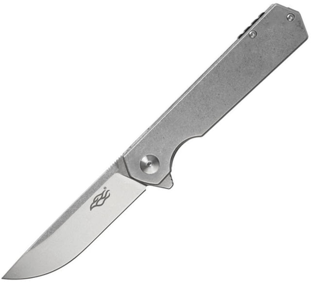 Ganzo Knives Firebird Framelock Folding Knife 3.5" stonewash and satin finish D2 tool steel blad Stonewash finish stainless handle - Ganzo Knives