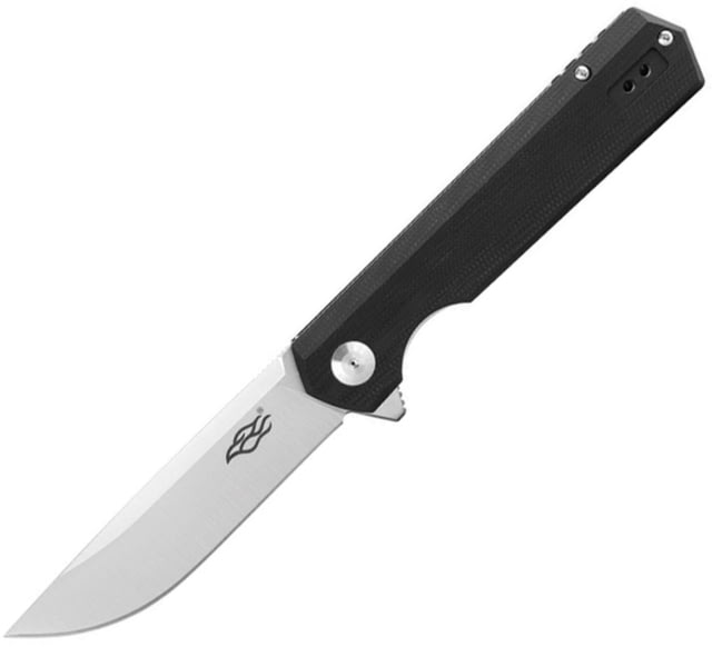 Ganzo Knives Firebird Linerlock Black Folding Knife 3.5" satin finish D2 tool steel drop point blade Black G10 handle - Ganzo Knives