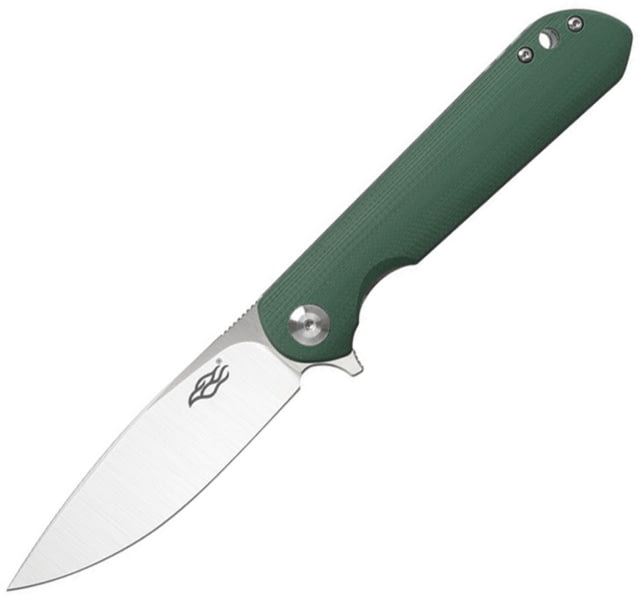 Ganzo Knives Firebird Linerlock Green Folding Knife 3.5" satin finish D2 tool steel spear point blade Green G10 handle - Ganzo Knives