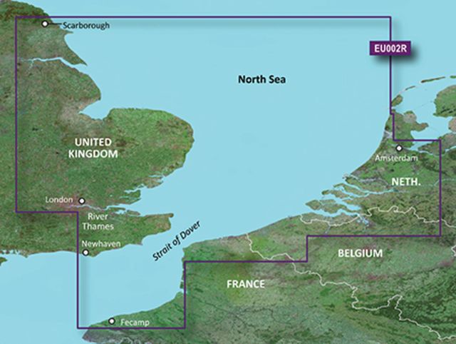 Garmin BlueChart g2 Dover to Amsterdam and England Southeast v2010.5-v12 microSD Card w/SD Adapter - Garmin
