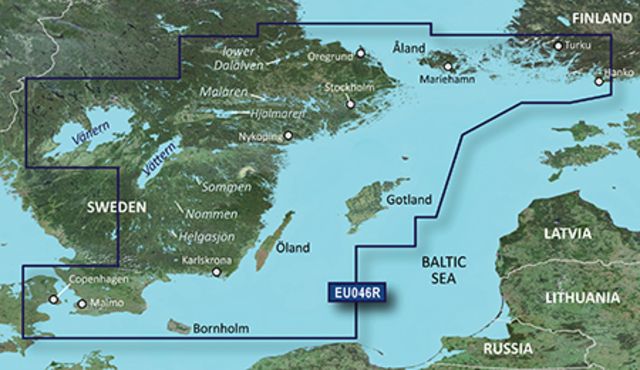 Garmin BlueChart g2 Oregrund Aland to Malmo v2010.5-v12 microSD Card w/SD Adapter - Garmin