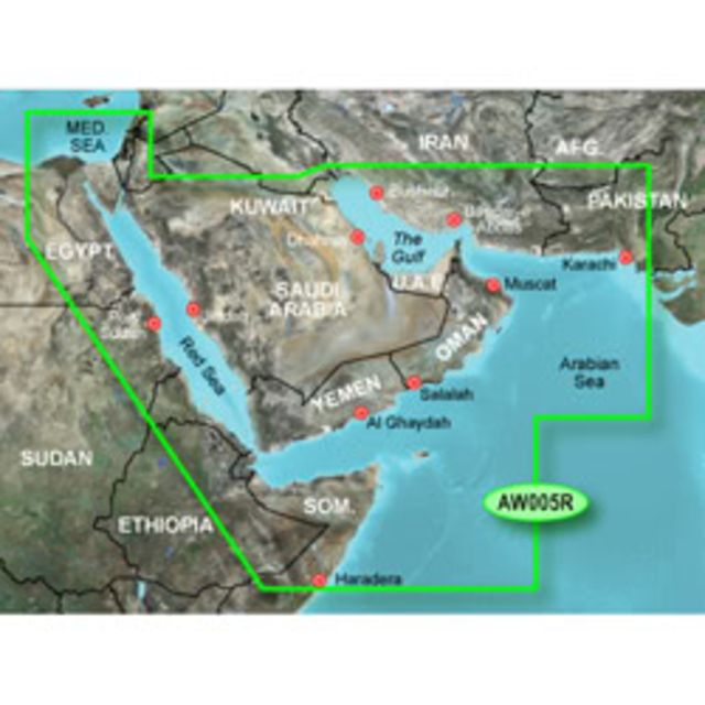 Garmin BlueChart g2 The Gulf and Red Sea v2010.5-v12 microSD Card w/SD Adapter - Garmin