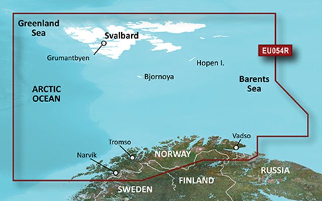 Garmin BlueChart g2 Vestfjd Svalbard Varanger v2010.5-v12 microSD Card w/SD Adapter - Garmin