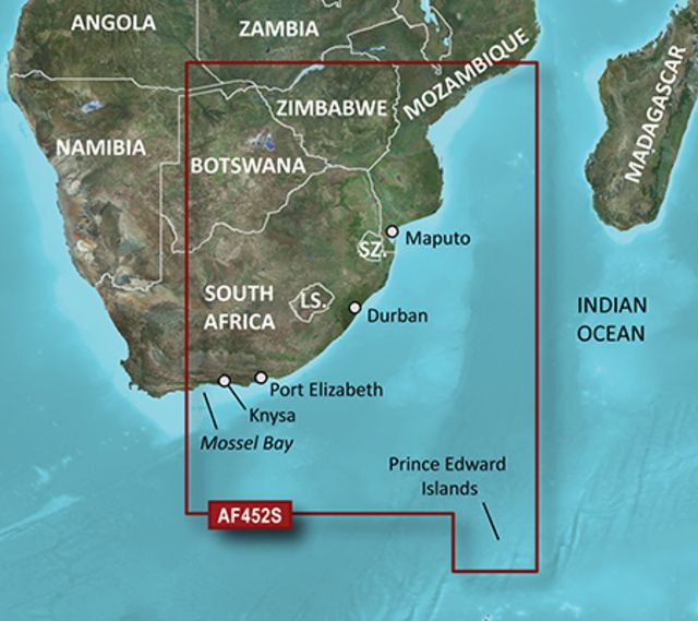 Garmin BlueChart g2 Vision - Knysna SA to Beira MZ JUL 08 (AF452S) SD Card - Garmin