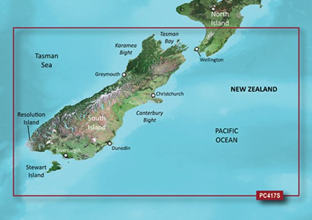 Garmin BlueChart g2 Vision - New Zealand South JUL 08 (PC417S) SD Card - Garmin
