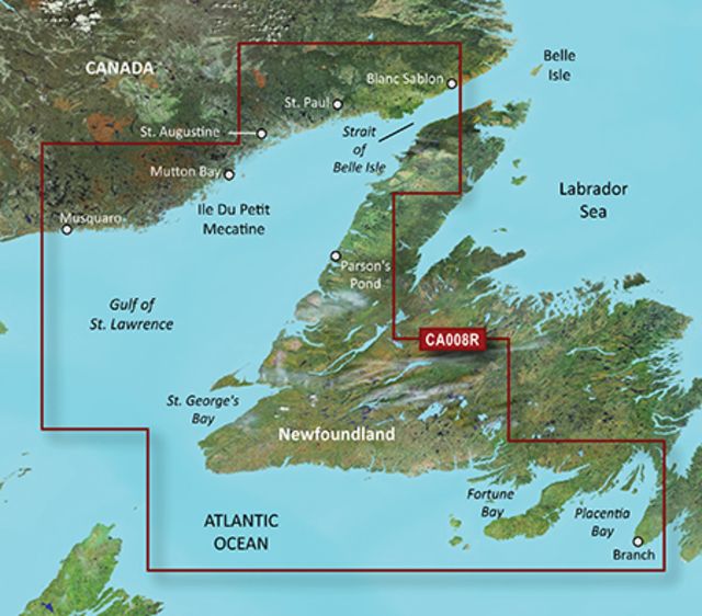 Garmin BlueChart g2 Vision - Newfoundland West JUL 08 (CA008R) SD Card - Garmin