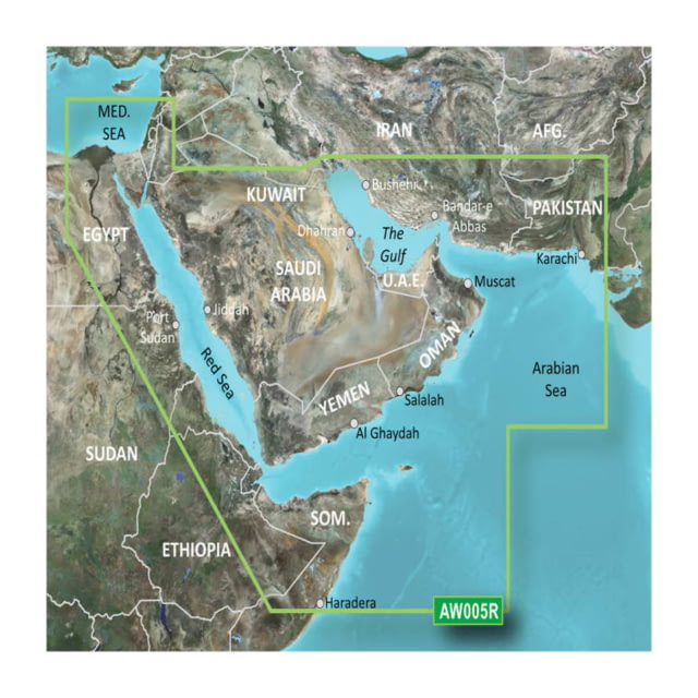 Garmin BlueChart g2 Vision - The Gulf and Red Sea JUL 08 (AW005R) SD Card - Garmin