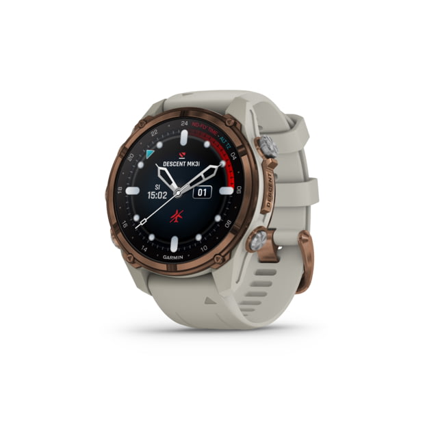 Garmin Garmin Descent Mk3i 43 mm Bronze PVD Titanium with French Gray Silicone Band - $1399.99 at Optics Planet