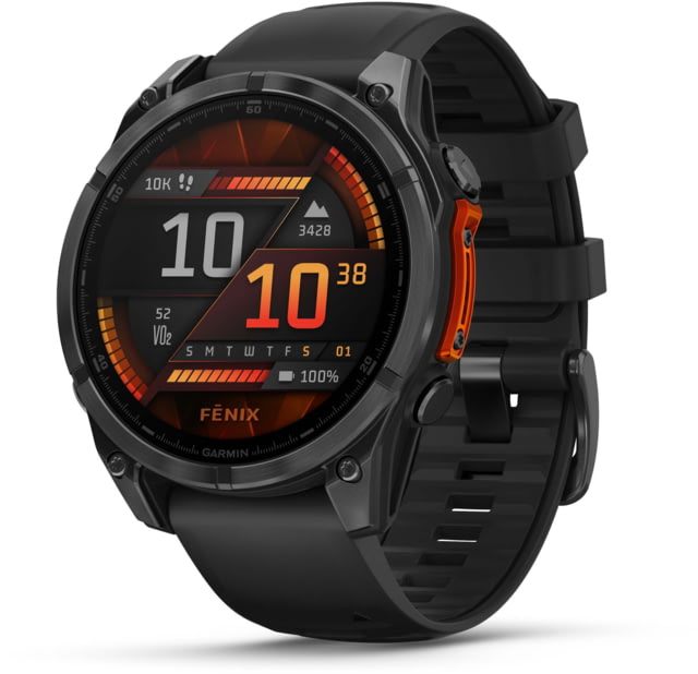 Garmin Garmin fenix 8 AMOLED 47mm GPS Watch Slate Gray with Black Silicone Band - $999.99 at Optics Planet