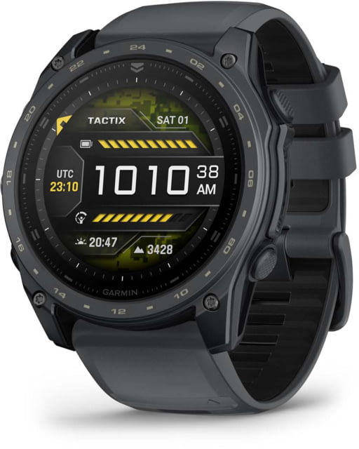 Garmin Tactix 8 Unisex Digital Watch 51mm Case Diameter Titanium w/Cerakote Slate Gray Silicone Band