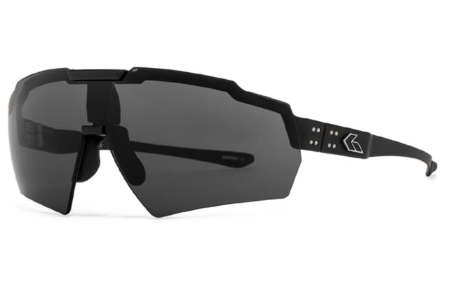Gatorz Blastshield Sunglasses Black Cerakote Frame Smoke Lens Silver Logo One Size - Gatorz