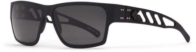 Gatorz Delta M4 Sunglasses Matte Black Frame Smoke Polarized Lens Matte Black Plug - Gatorz