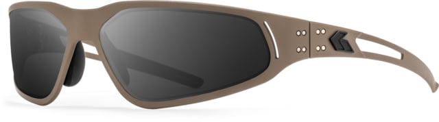 Gatorz Revenant Sunglasses Black w/Black Logo Frame MilSpec Ballistic Smoke w/ Anti-Fog Lens Tan Medium