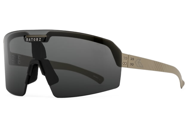 Gatorz Havok Sunglasses Engraved Logo Desert Frame Smoke Polarized Lens - Gatorz