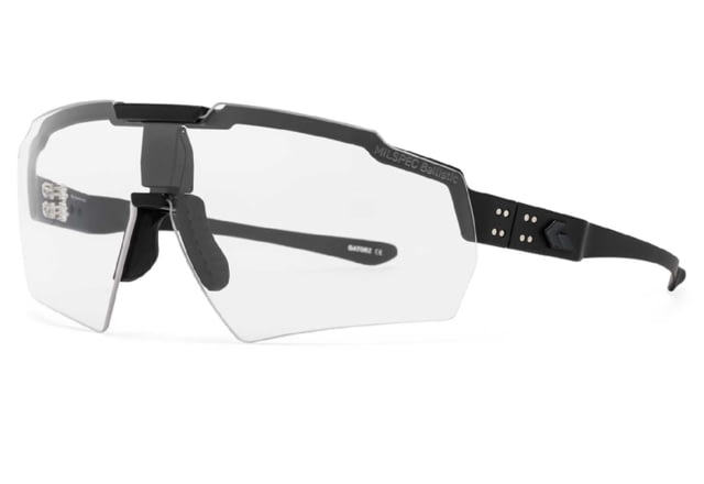 Gatorz Milspec Ballistic Z87.1 Sunglasses Black Cerakote Frame Photochromic Lens Blackout Logo One Size - Gatorz