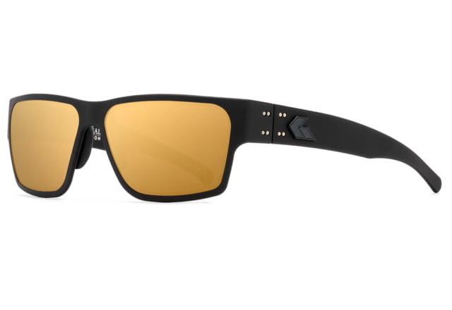 Gatorz Special Edition Navy SEAL Foundation x Delta Sunglasses Black Frame with Black Logo Rose Polarized Lens with Gold Mirror - Gatorz