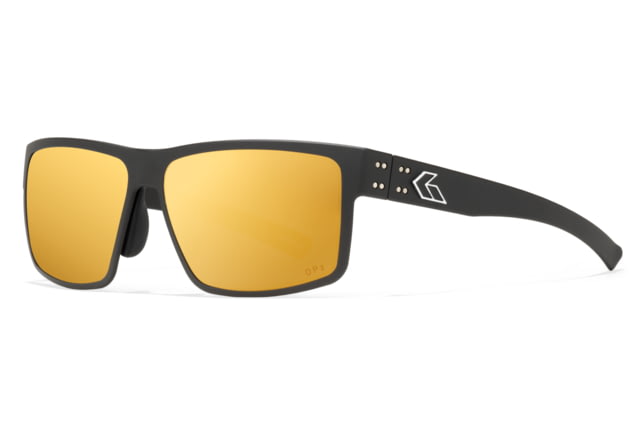 Gatorz Rig Sunglasses Black Frame with Silver Logo OPz Rose Gold Mirror Lenses