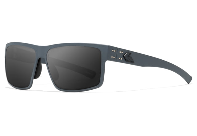 Gatorz Rig Sunglasses Slate Frame with Black Logo Smoke Lenses - Gatorz