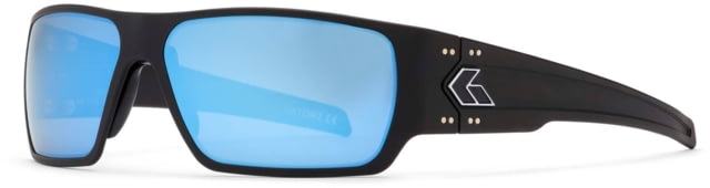 Gatorz Specter Sunglasses Cerakote Black Frame Smoke Polarized w/Blue Mirror Lens - Gatorz