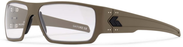 Gatorz Specter Sunglasses Tan Cerakote MILSPEC Ballistic Smoke w/ Anti-Fog Black Logo Tan - Gatorz