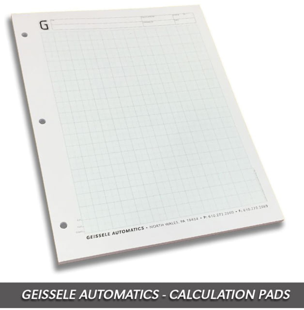 Geissele Automatics Calculation Pads 50 Sheets - Geissele