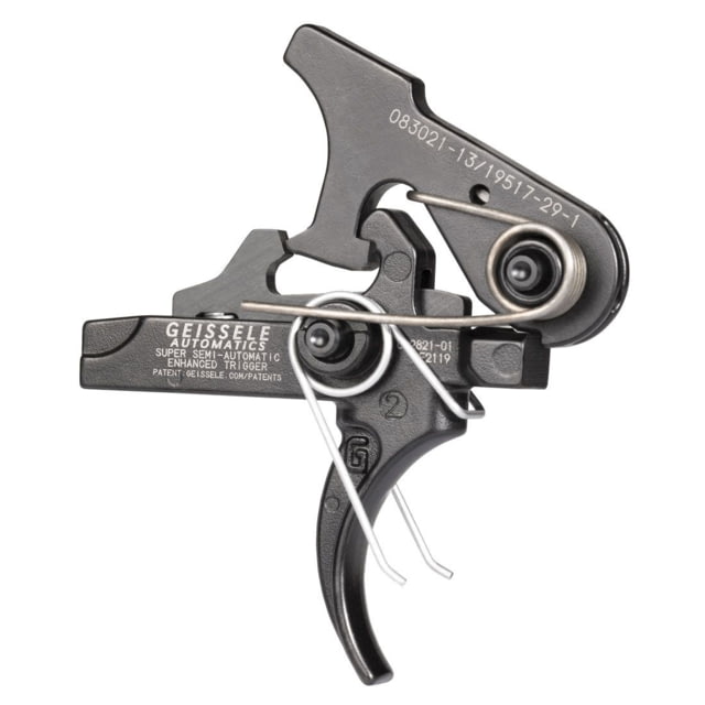 Geissele Automatics Super Semi-Automatic AR-15 Enhanced Trigger Curved 3.5 lb Black