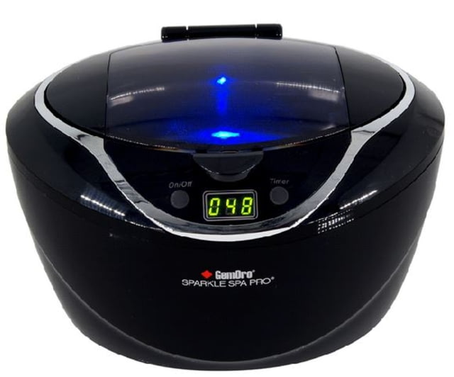 GemOro Sparkle Spa Pro Personal Ultrasonic Jewelry Cleaner Black Black GEMORO - Gemoro