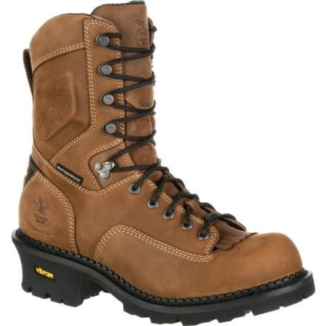 Georgia Boot Comfort Core Logger Waterproof 9 inch Work Boot - Men's Brown 11 - Georgia Boot