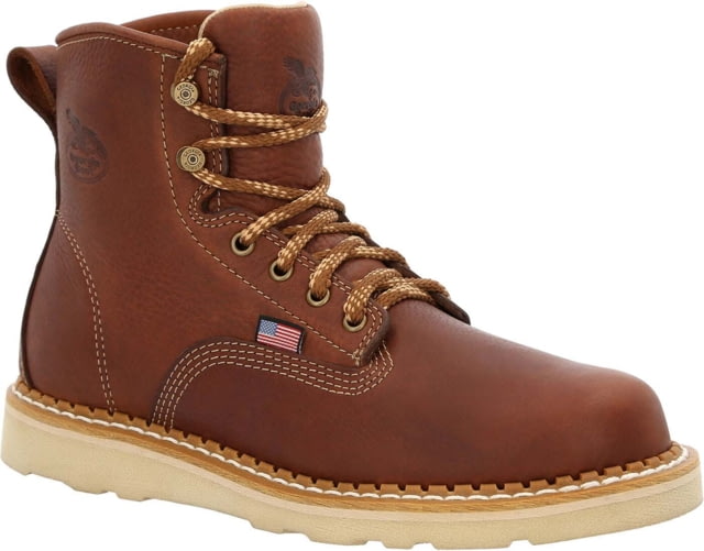 Georgia Boot Wedge 6in Work Boots - Men's Wide Brown 12 - Georgia Boot