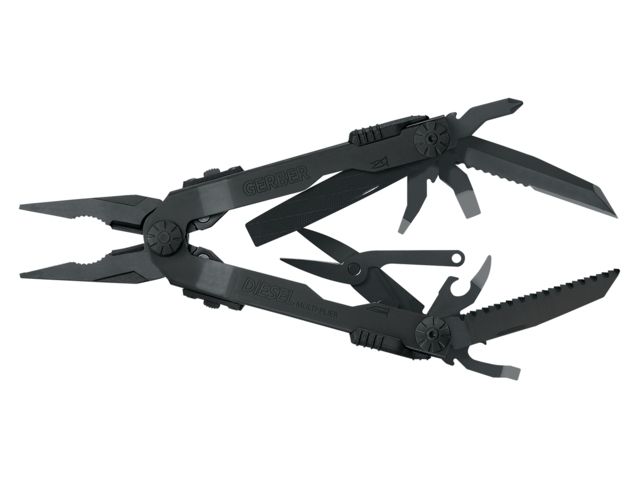 Gerber Diesel One-Hand Opening Multi-Plier Black Sheath - Clam - Gerber