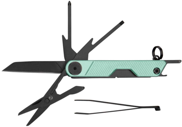 Gerber Armbar Mini Multi-Tool 1.5in Black Oxide Plain Blade Mint Green Aluminum Handle GB - Gerber