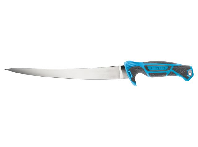 Gerber Controller Fixed Blade Fillet Knife 10in 9CR18MOV Steel Blade Salt-Resistant Cyan - Gerber