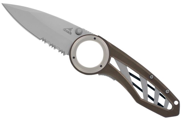 Gerber Remix Knife Serrated Liner Lock Black 7.35in Length - Gerber