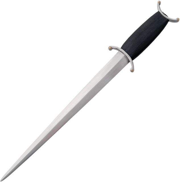 Get Dressed For Battle 14th Century Dagger Fixed Blade Knife 13in Carbon Steel Black Wood Handle - Get Dressed For Battle