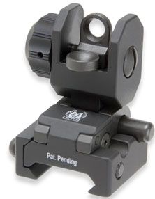 USED GG&G Spring Actuated A2 Top Mounted Deployable Rear Sight w/Trijicon Tritium A2 Aperture Black  EDEMO1 Used Condition Fair - Gg&G