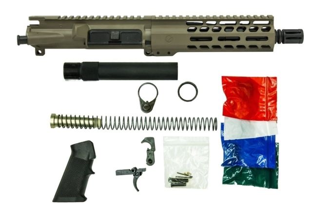 Ghost Firearms Upper Receiver Pistol Lower Parts Kit .300 Blackout 7.5in Pistol 4150 Moly Steel Barrel 1-8 Twist 7in M-LOK Free Float Hand Guard A2 - Ghost Firearms