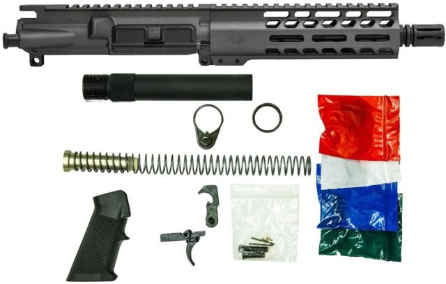 Ghost Firearms Upper Receiver Pistol Lower Parts Kit .300 Blackout 7.5in Pistol Moly Barrel 1-8 Twist 7in M-LOK Free Float Hand Guard A2 Flash Hider - Ghost Firearms