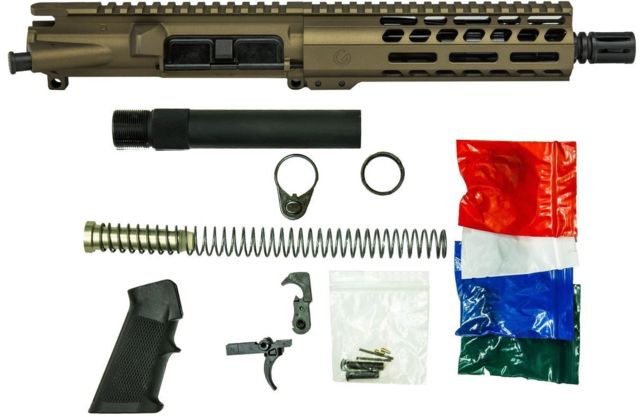 Ghost Firearms Upper Receiver Pistol Lower Parts Kit 5.56mm 7.5in Pistol 4150 Moly Steel Barrel 1-7 Twist 7in M-LOK Free Float Hand Guard A2 Flash - Ghost Firearms
