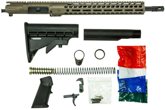 Ghost Firearms Upper Receiver Rifle Lower Parts Kit 5.56mm 16in Carbine 4150 Chrome Moly Steel Barrel 1-7 Twist 14in M-LOK Free Float Hand Guard A2 - Ghost Firearms