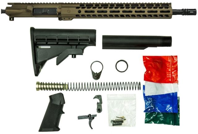 Ghost Firearms Upper Receiver Rifle Lower Parts Kit 5.56mm 16in Carbine 4150 Moly Steel Barrel 1-7 Twist 14in M-LOK Free Float Hand Guard A2 Flash - Ghost Firearms