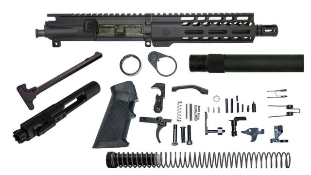 Ghost Firearms Vital Upper Receiver Pistol Lower Parts Kit .300 Blkout 7.5in Pistol Light HBAR Barrel 1-8 Twist 7in M-LOK Freefloat Handguard A2 - Ghost Firearms