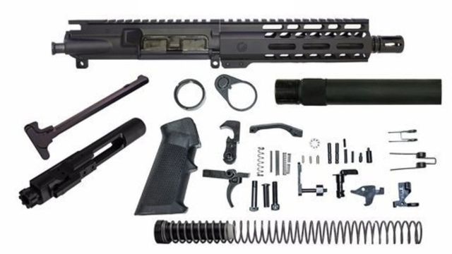 Ghost Firearms Vital Upper Receiver Pistol Lower Parts Kit 9mm 9x19 Para 7.5in Pistol Light HBAR Barrel 1-10 Twist 7in M-LOK Freefloat Handguard Blk - Ghost Firearms