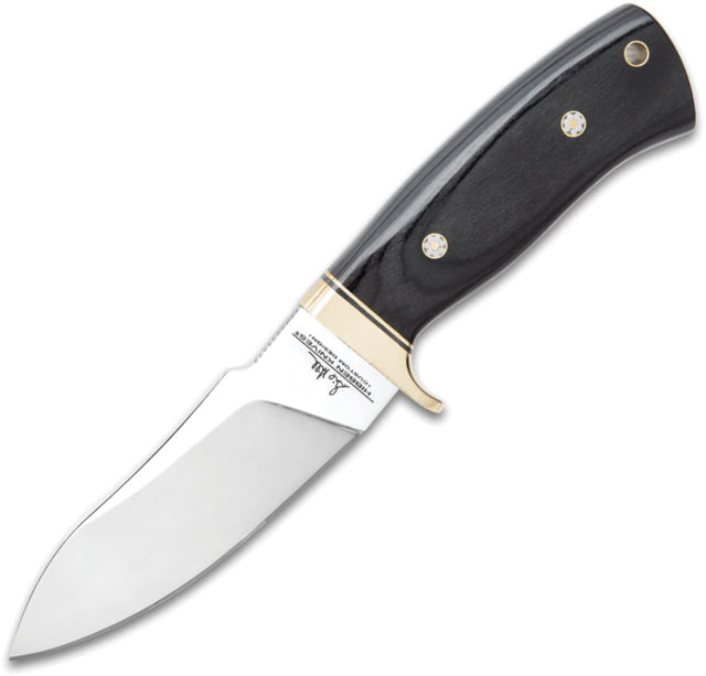 Gil Hibben Chugach Hunter Knife 4.63" mirror finish 5Cr13MoV stainless upswept bla Black pakkawood handle - Gil Hibben