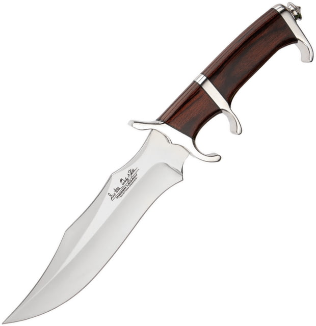 Gil Hibben Legacy III Fighter Knife 7" satin finish 5Cr15MoV stainless bowie blade Brown wood handle - Gil Hibben